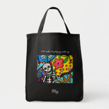 My Pet Day of the Dead Tote Bags