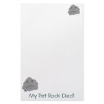 My Pet Rock Died! stationery
