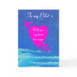 My Pilot Valentine-pink heart in sky cards