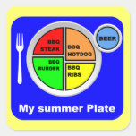 My Plate Square Stickers