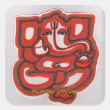 My Pocket Ganesha Square Sticker