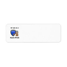 My Police Dad Return Address Labels