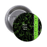 MY PRINCE Green & Black Marbled Design Pin