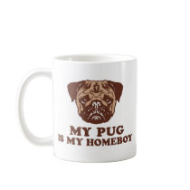 My Pug is my Homeboy Coffee Mugs