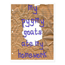 My Pygmy Goats Ate My Homework Post Cards