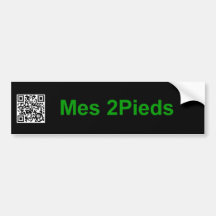 My QR Code Kaywa Dan Bizet Bannière Mes2Pieds Bumper Stickers