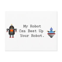 My Robot Can Beat Up Your Robot Post Card
