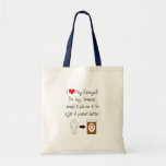 My Samoyed Loves Peanut Butter Tote Bags