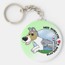 My Sheltie Loves Agility Keychains