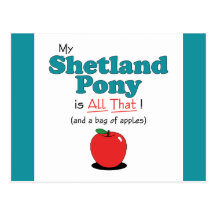 My Shetland Pony is All That! Funny Pony Postcards