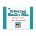 My Siberian Husky Mix is All That! postcards