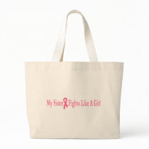 my sister fights like a girl tote bag
