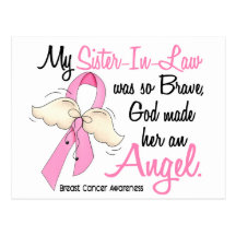 My Sister-In-Law Is An Angel 2 Breast Cancer Postcards