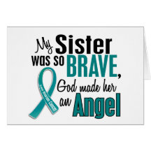My Sister Is An Angel 1 Ovarian Cancer Card