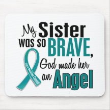 My Sister Is An Angel 1 Ovarian Cancer Mousepads