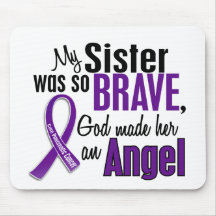 My Sister Is An Angel Pancreatic Cancer Mouse Pads