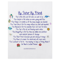 MY SISTER My Friend poem with graphics Custom Flyer
