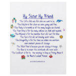 MY SISTER My Friend poem with graphics flyers