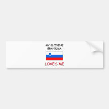 My Slovene Grandma Loves Me Bumper Sticker