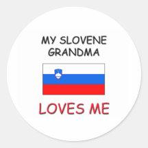 My Slovene Grandma Loves Me Stickers