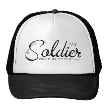 My Soldier Holds the Key to my Heart Mesh Hats