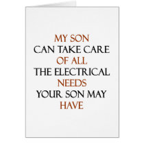 My Son Can Take Care Of All The Electrical Needs Y Card