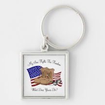 My Son Fights For Freedom Keychains