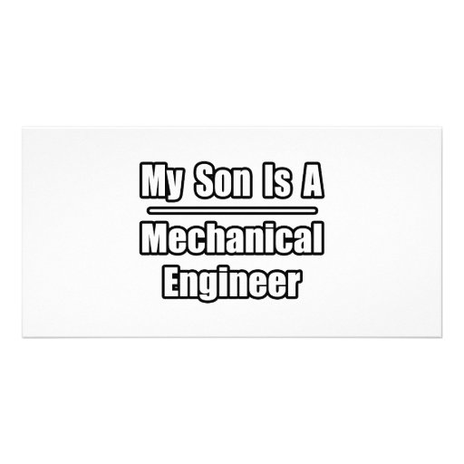 My Son Is A Mechanical Engineer Photo Card Template
