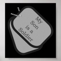 My Son is a Soldier Dog Tags Print