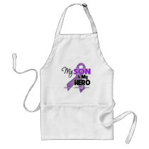 My Son is My Hero - Purple Ribbon Apron