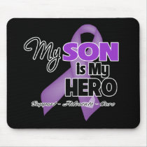 My Son is My Hero - Purple Ribbon Mouse Pads
