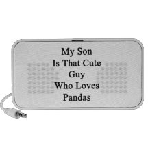 My Son Is That Cute Guy Who Loves Pandas PC Speakers