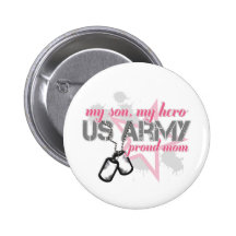 My Son my Hero Army Buttons