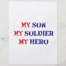My son, my soldier, my hero custom flyer