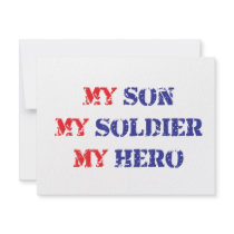 My son, my soldier, my hero custom invite