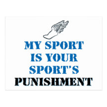 My sport is your sports punishment - track postcards
