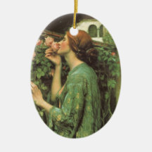 My Sweet Rose (Soul of the Rose) by Waterhouse Christmas Tree Ornament