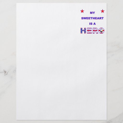 My Sweetheart Is A Hero Personalized Flyer