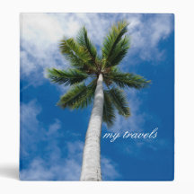 My Travels travel vacation palm trees binder