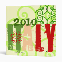 "My Trip to Italy 2010" Italian Flag Celtic Binder