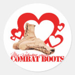 My Valentine wears combat boots Sticker