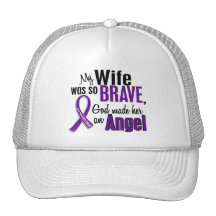 My Wife Is An Angel Pancreatic Cancer Trucker Hats