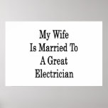 My Wife Is Married To A Great Electrician Print