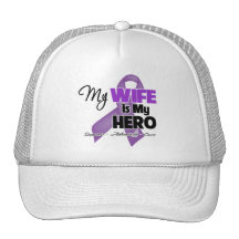 My Wife is My Hero - Purple Ribbon Trucker Hat