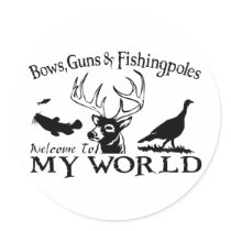 MY WORLD - CATFISH,DEER & TURKEY STICKER
