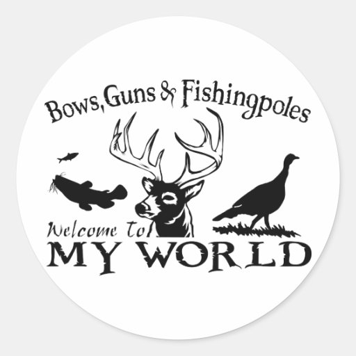 MY WORLD - CATFISH,DEER & TURKEY STICKER