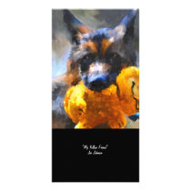My Yellow Friend German Shepherd Art Photo Card