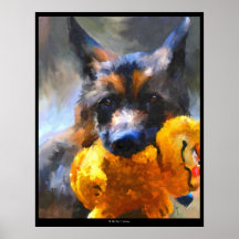 My Yellow Friend German Shepherd Fine Art Print