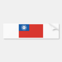 Myanmar flag bumper sticker