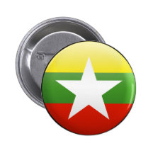 Myanmar Flag Pinback Button